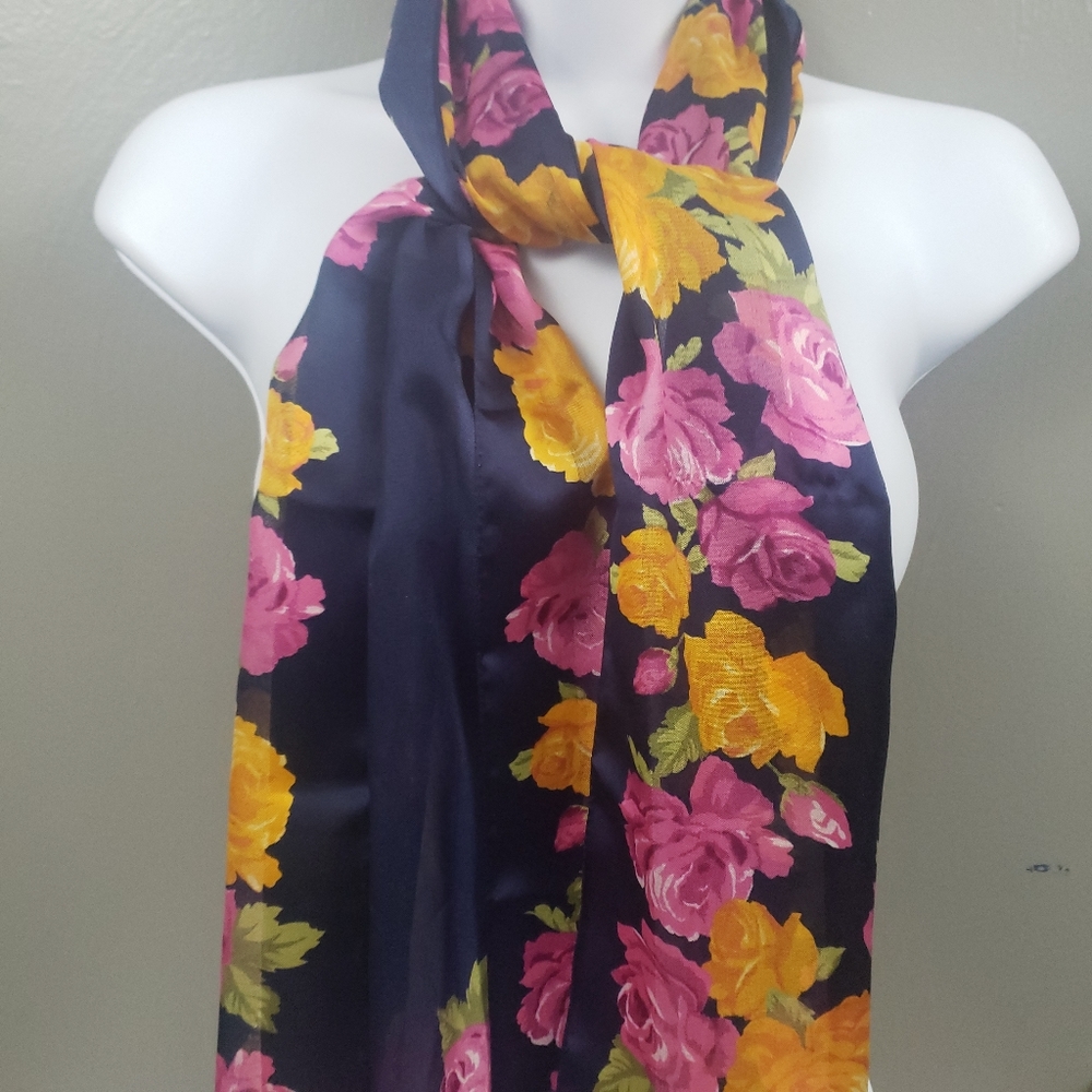 Berkshire floral scarf 100%  polyester